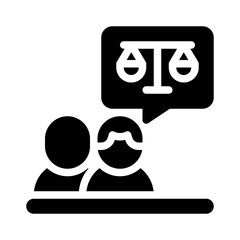 legal advice glyph icon