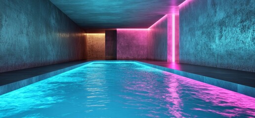 Neon Pool Oasis