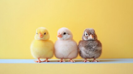 Tiny Easter chicks representing Easter holidays