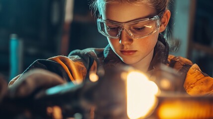 Industrial apprentice builder engineer training at work