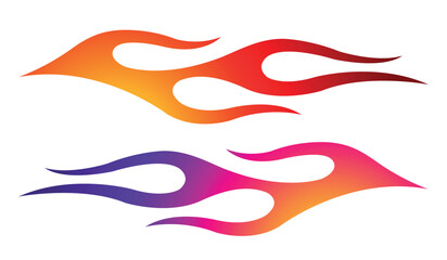 Sports car Speed fire flame decal vinyl sticker. Racing car tribal fire flames vector eps graphic. Side vehicle decoration for car, auto, truck, boat, suv, motorcycle