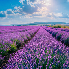 Naklejka premium ラベンダー畑