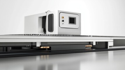 Advanced Industrial Laser Cutting Machine on a Precision Track for Manufacturing Process
