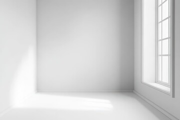 White Room Corner Background Minimalist and Clean Design