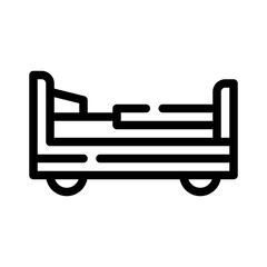 hospital bed line icon