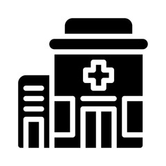 Obraz premium hospital glyph icon