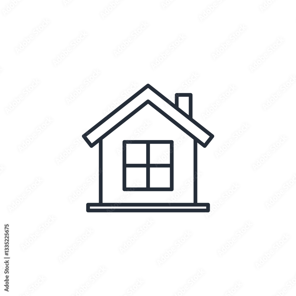 Poster house icon symbol vector sign isolated on white background illustration for graphic and web design