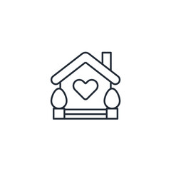 House icon symbol vector sign isolated on white background illustration for graphic and web design