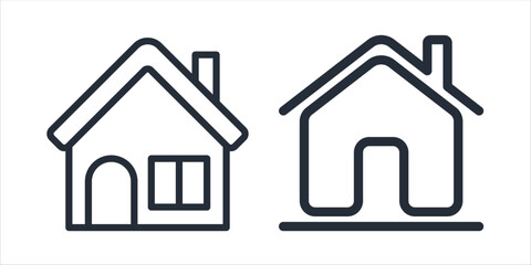 House icon symbol vector sign isolated on white background illustration for graphic and web design