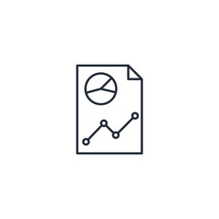 document report icon symbol vector sign isolated on white background illustration for graphic and web design