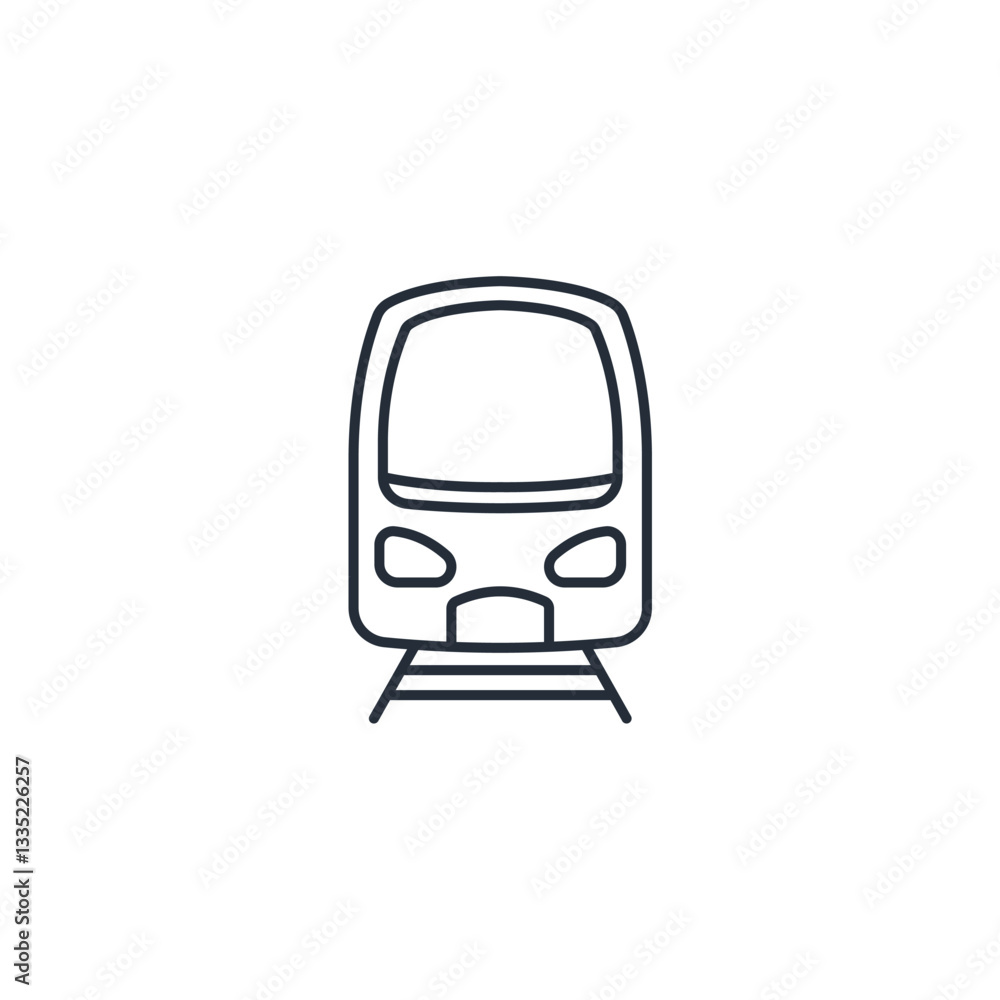 Aufkleber train icon symbol vector sign isolated on white background illustration for graphic and web design