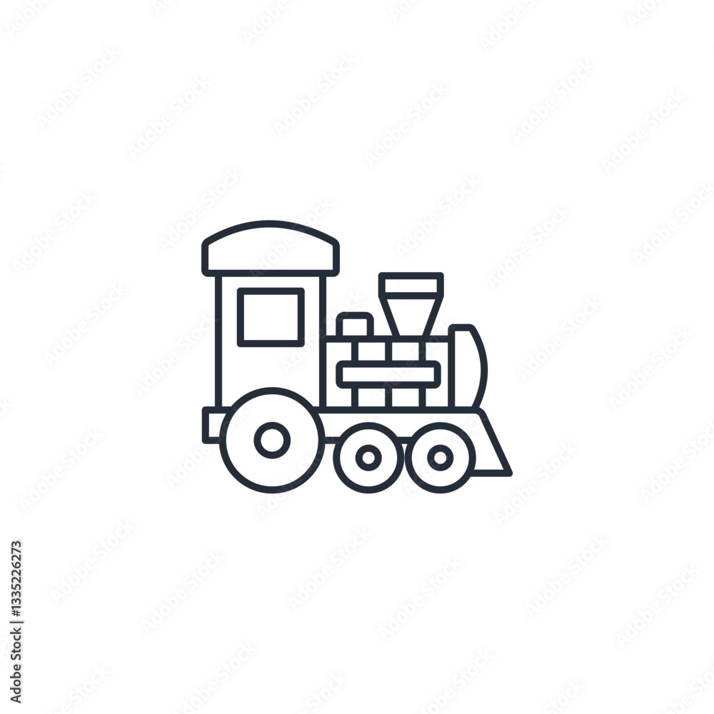 Aufkleber train icon symbol vector sign isolated on white background illustration for graphic and web design