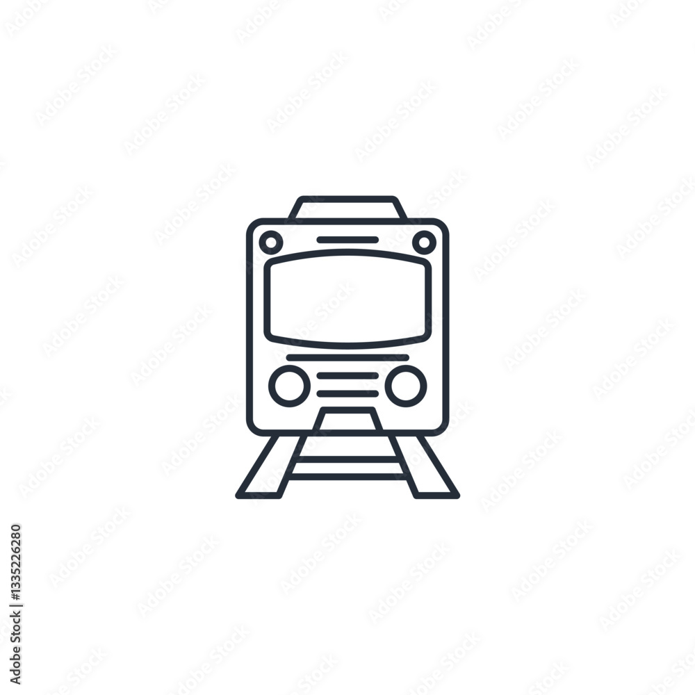 Aufkleber train icon symbol vector sign isolated on white background illustration for graphic and web design