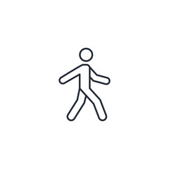 People Walking icon symbol vector sign isolated on white background illustration for graphic and web design
