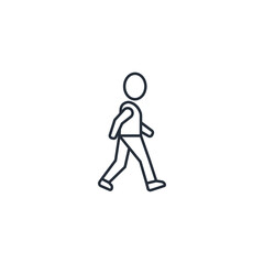 People Walking icon symbol vector sign isolated on white background illustration for graphic and web design