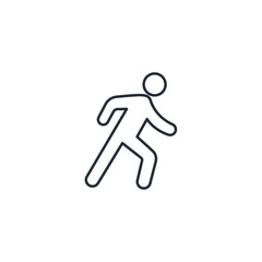 People Walking icon symbol vector sign isolated on white background illustration for graphic and web design