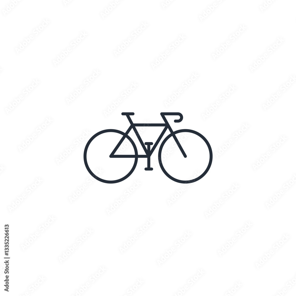 Poster bicycle icon symbol vector sign isolated on white background illustration for graphic and web design