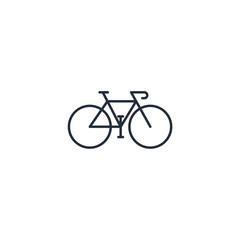 Bicycle icon symbol vector sign isolated on white background illustration for graphic and web design