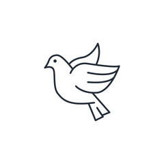 Bird icon symbol vector sign isolated on white background illustration for graphic and web design