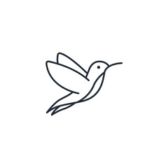 Bird icon symbol vector sign isolated on white background illustration for graphic and web design