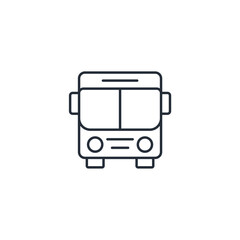 Bus icon symbol vector sign isolated on white background illustration for graphic and web design