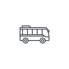 Bus icon symbol vector sign isolated on white background illustration for graphic and web design