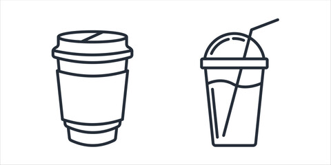Coffee Cup icon symbol vector sign isolated on white background illustration for graphic and web design