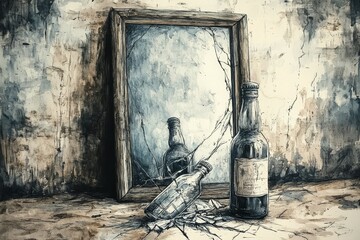 Fractured Mirror and Bottle, Substance Use Disorders