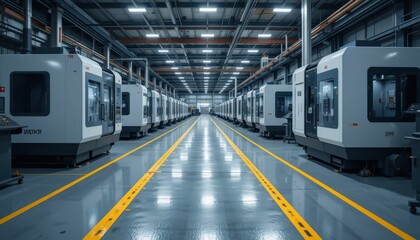 Advanced Manufacturing Workshop with Precision CNC Machines