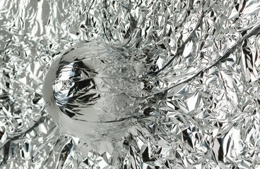 Textural image of a thin metal foil