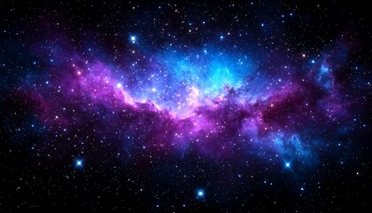 A Stunning Depiction of the Cosmos With Bright Stars and Nebulae