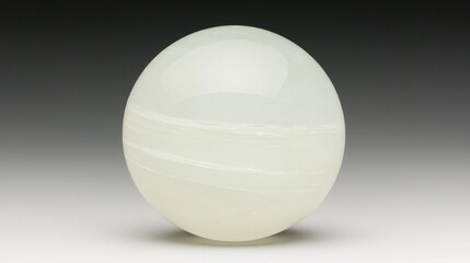 A white sphere with a black background.