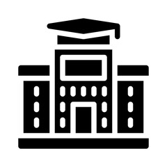university building glyph icon