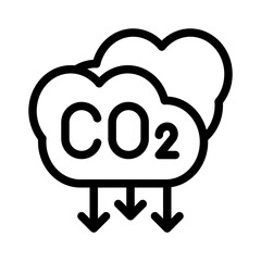 carbon emissions line icon