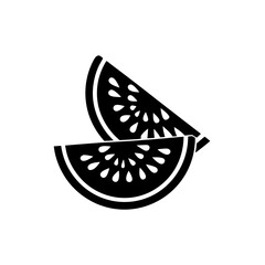 

creative details Watermelon Slice Icon vector illustration