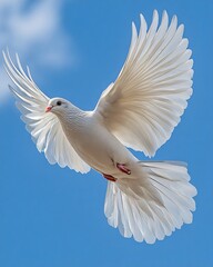 Holy dove on sky background