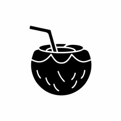 creative details Coconut Drink Icon vector illustration