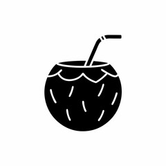 creative details Coconut Drink Icon vector illustration