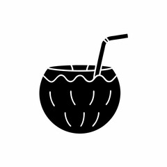 creative details Coconut Drink Icon vector illustration