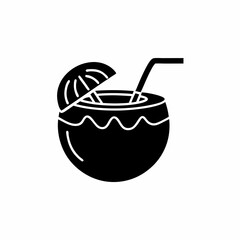 creative details Coconut Drink Icon vector illustration