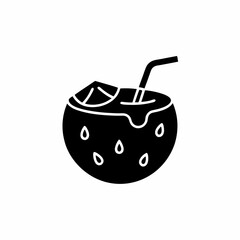creative details Coconut Drink Icon vector illustration