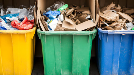 pile of cardboard boxes, cardboard recycling , Cardboard waste, Reusable cardboard, plastic waste