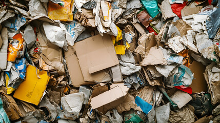 pile of cardboard boxes, cardboard recycling , Cardboard waste, Reusable cardboard 