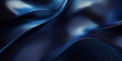 Luxury industrial-inspired metallic wave with smooth curves and reflective lighting