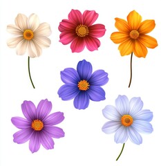 Colorful Cosmos Flowers