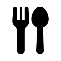 fork and knife glyph icon