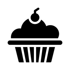 cupcake glyph icon