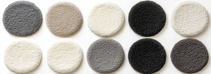 Plush Fabric Swatches in Neutral Tones