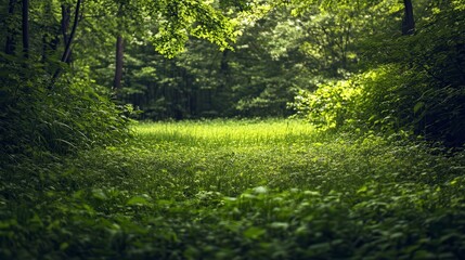 Obraz premium panoramic view of the nature, green nature scenery, fresh nature