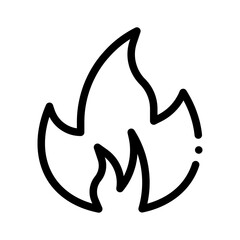 flame line icon